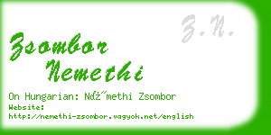 zsombor nemethi business card